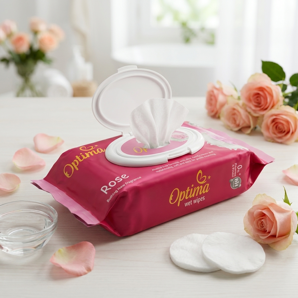 Optima Rose Wet Wipes (65-70 Sheets)