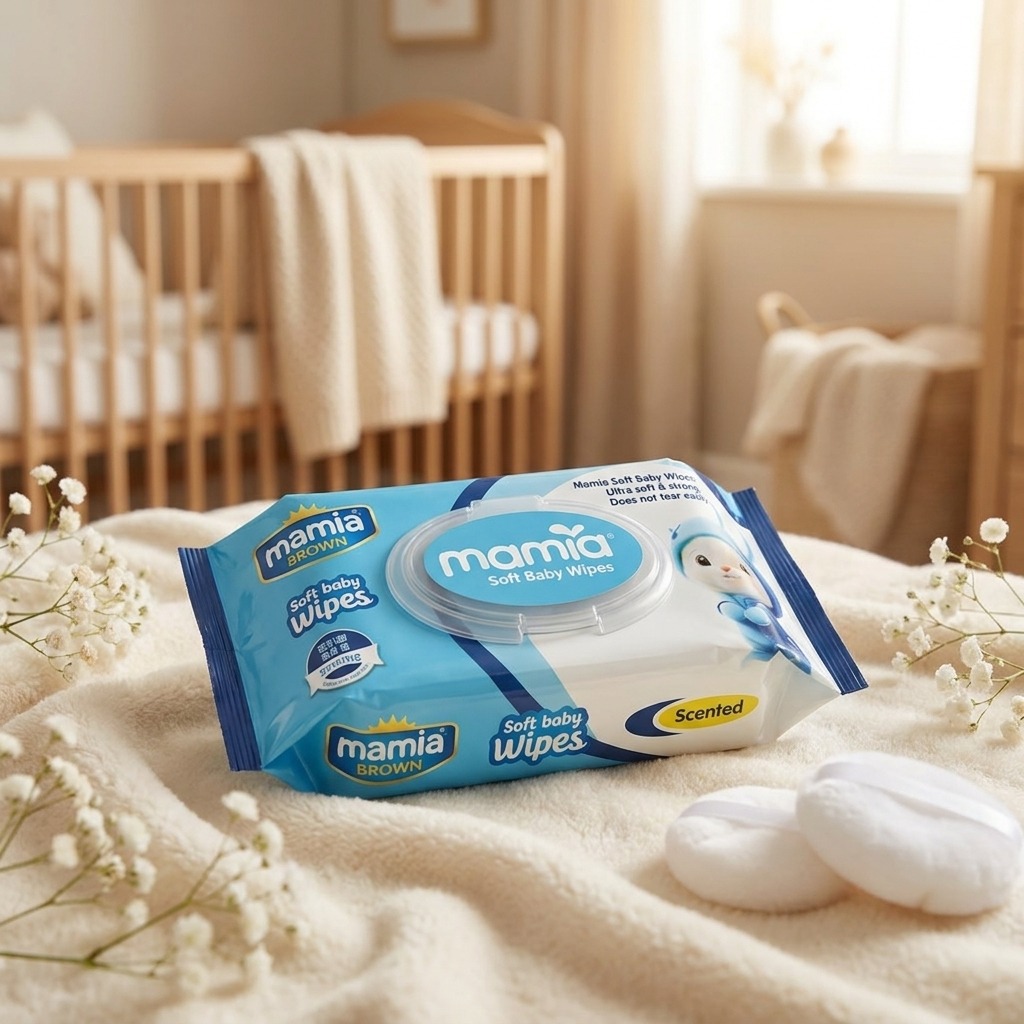 Crown Baby Wipes Blue HA– Soft Pack